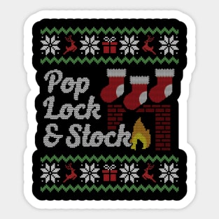 Ugly Christmas Sweater Pop Lock Stock Sticker